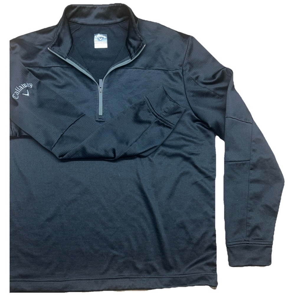 Callaway 1/4 Zip Pullover Mens Medium Golf Weather Series Waffle Knit Base Layer